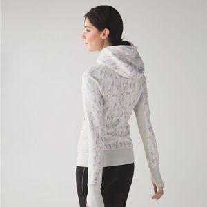 Lululemon Scuba Hoodie II Stained Glass Love White Neutral Blush Pink EUC Final$